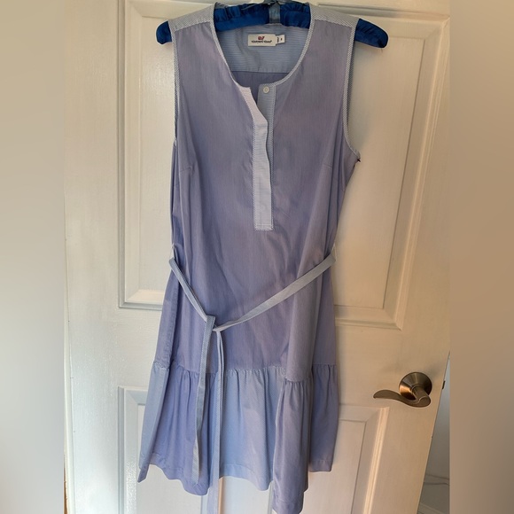 Vineyard Vines Dresses & Skirts - Vineyard Vines Soft Blue Sleeveless Midi Dress cotton 19”x37” preppy